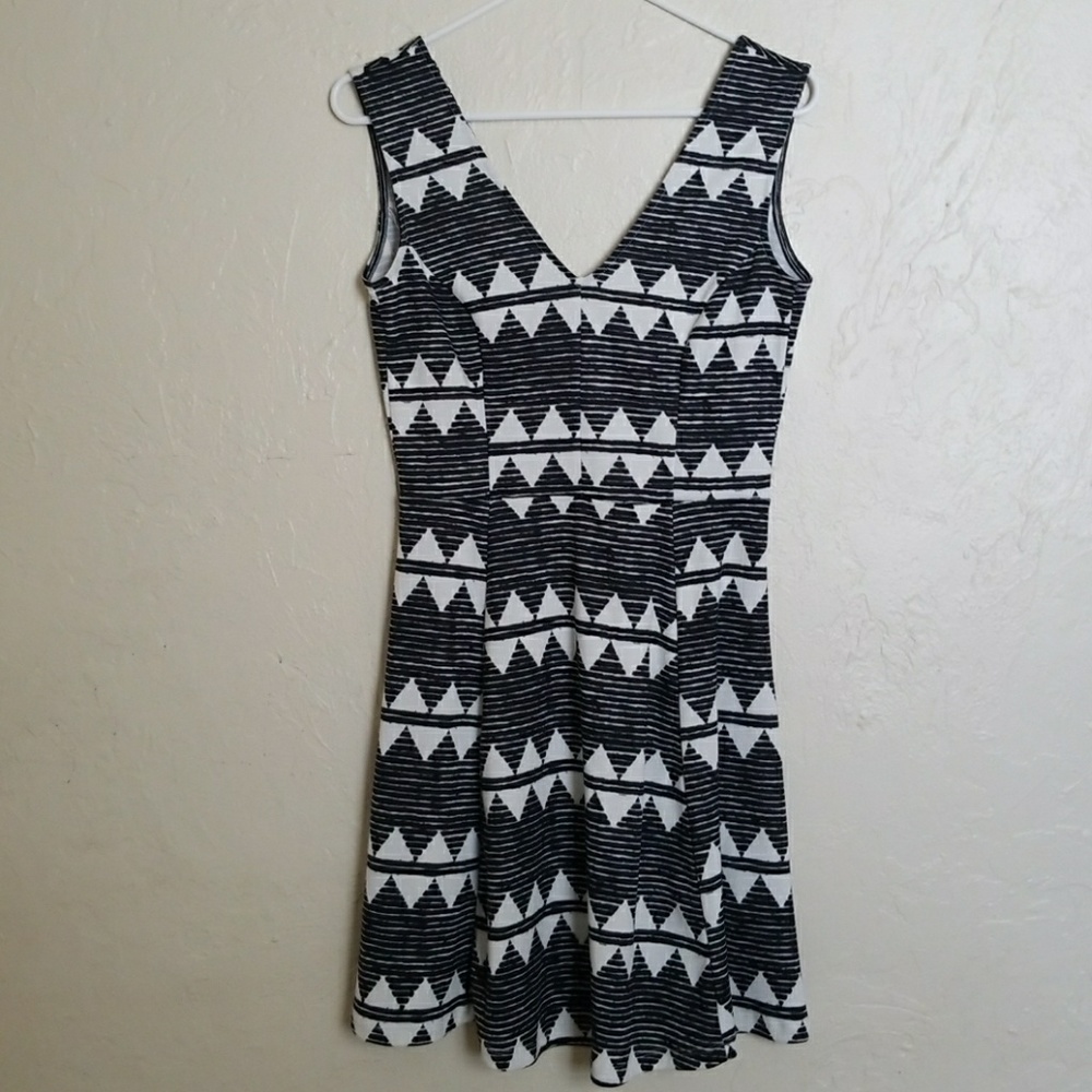 Geometric Pattern Skater Dress